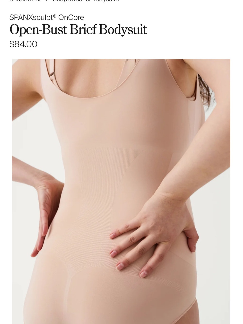 Assets By Spanx Nude Shaping Open-Bust Panty Bodysuit